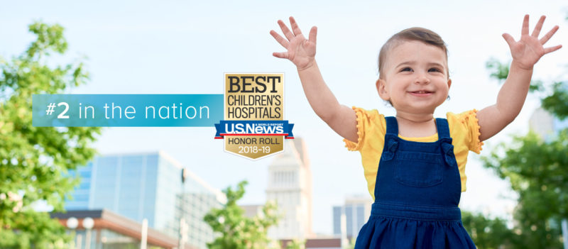 New #2 on U.S. News 2018-2019 Best Children&#8217;s Hospitals Ranking