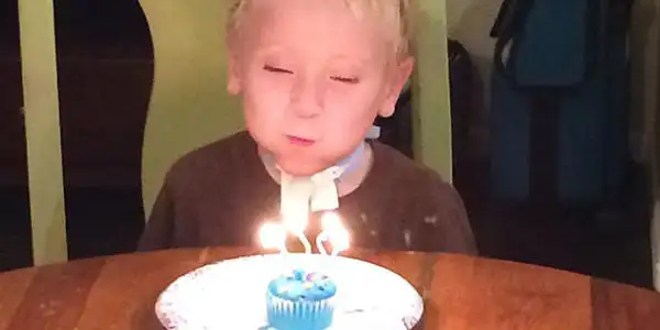 The First Time Emmett Blew Out His Birthday Candles