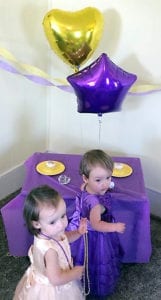 The Oglesby twins celebrate their second birthday.